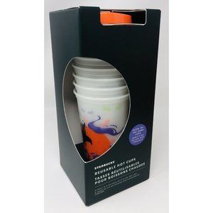 Starbucks Halloween 2022 Six Reusable Glow In The Dark Hot Cups